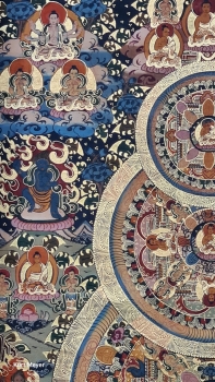 Buddha-Thangka, Buddha-Bild handgemalt