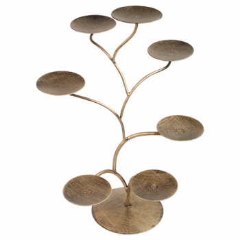 Chakra Lotus-Teelichthalter-Baum / Display für 7 Lotus-Kerzenhaltern
